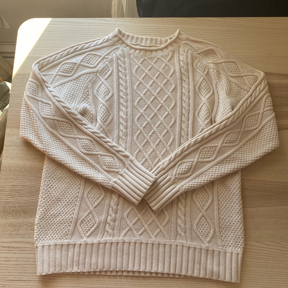 LL bean fisherman knit sweater